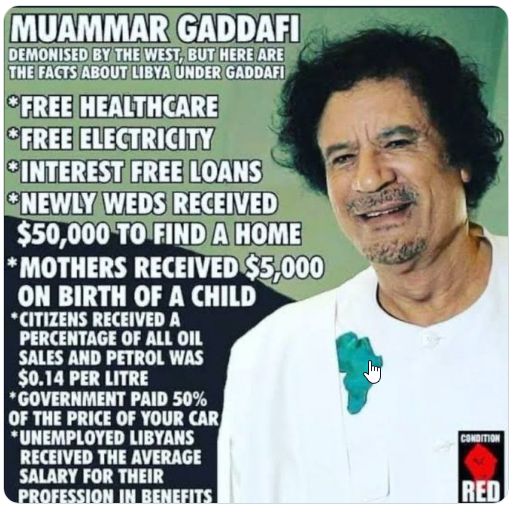 西欧によって悪にされ殺された最高指導者ムアンマル・カダフィ大佐時代のリビア